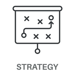 Simple Strategy Design Icon, Simple Style Design Inspiration For Any Logos Interface And Purpose