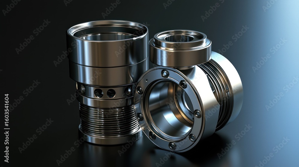 Aufkleber 3d render of engine piston component