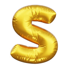3D Letter S Balloon Illustration