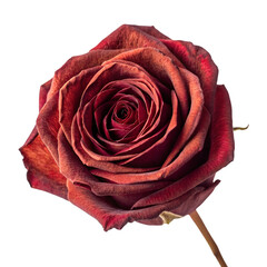 red rose on white background