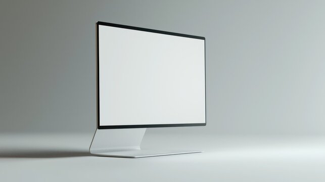 3D render of flat-screen monitor tilted back