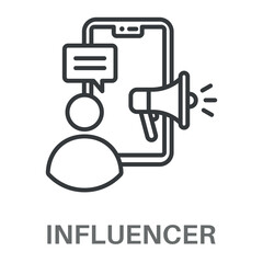 Simple Influencer Design Icon, Simple Style Design Inspiration For Any Logos Interface And Purpose	