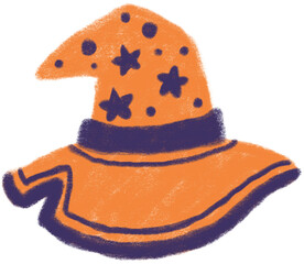 orange magic witch Halloween hat