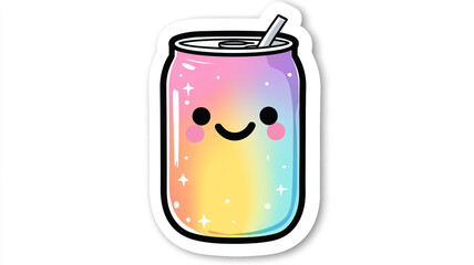 Kawaii Soda Pop Sticker. A Can Full of Cute and Fizzy Fun