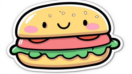 Hot Dog Hug Cartoon Sticker. Soft Bun, Warm Smile, Total Vibes