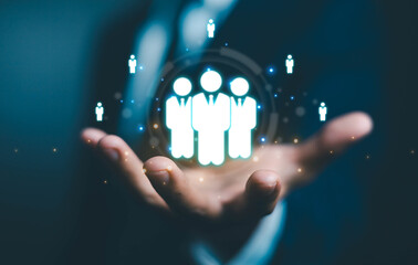  HR Business people use human resources effectively to find people who provide data management and marketing services for teamwork and professional use of technology.	
  
