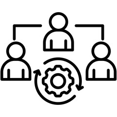 Fototapeta premium Change Management Icon