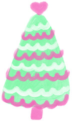 Cute pastel Christmas tree