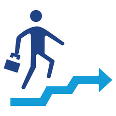 Career Pathing glyph color icon