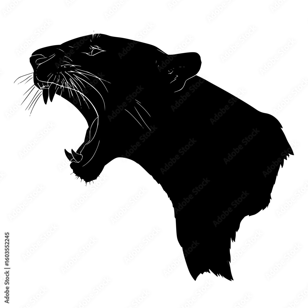Aufkleber cybernetic panther vector illustration for ai technology and digital transformation projects design 