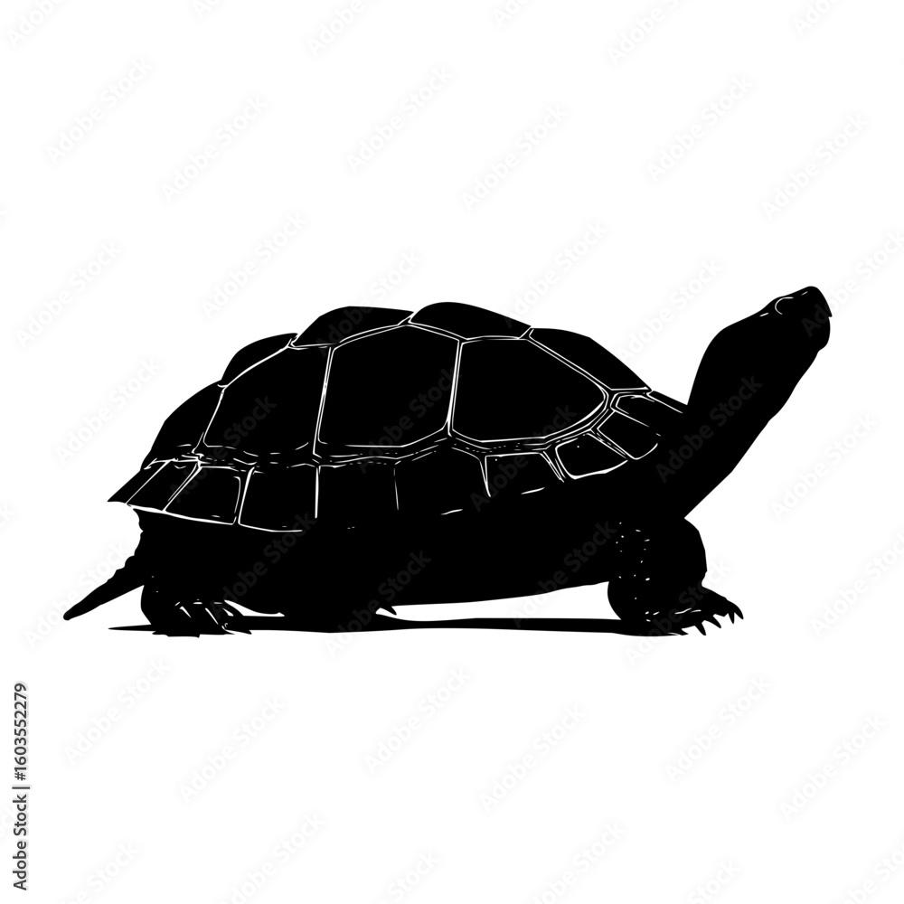 Poster digital turtle vector graphic for tech education and ai learning resources in black and white design