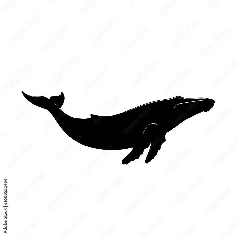 Poster whale blockchain technology vector illustration for crypto currency and decentralized applications d