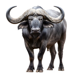 Naklejka premium Majestic African Buffalo Portrait: A Powerful Symbol of Wildlife and Nature Conservation