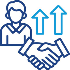 Succession Planning line color icon