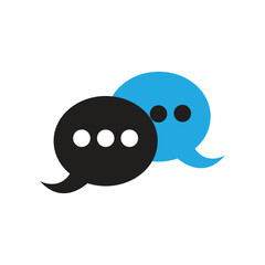 bubble chat logo icon illustration flat