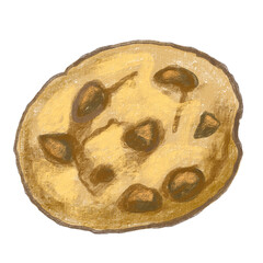 chocolate chip cookie painting art