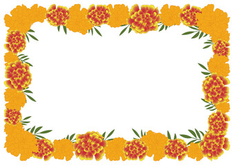 マリーゴールドオレンジフレーム