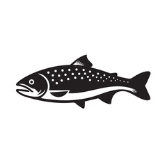 Naklejka premium Printfish on a white background