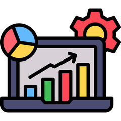 Monitoring Program lineal color icon
