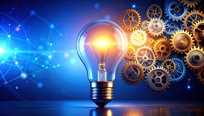 Bright idea, gears turning