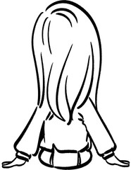 vector illustration of a girl