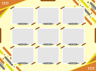 photo frame template with cute and attractive abstract frame