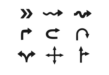Vector direction marker icon set