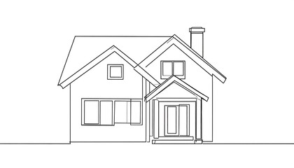 Architectural sketch of a single-family house