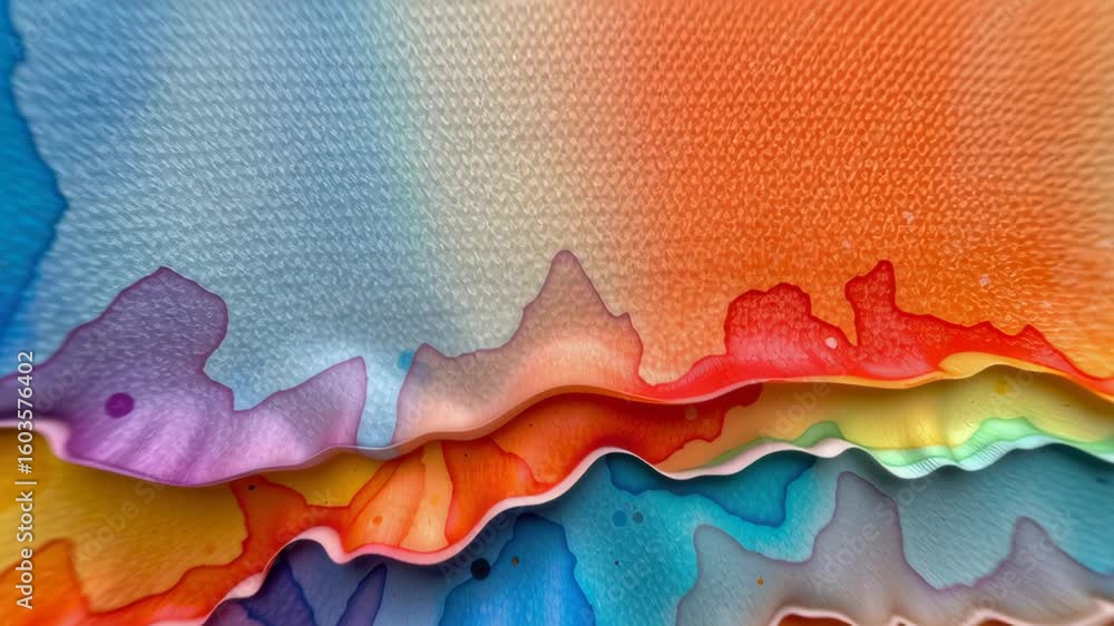 Poster vibrant layers of watercolor in augmented reality create stunning visual experiences with flowing co