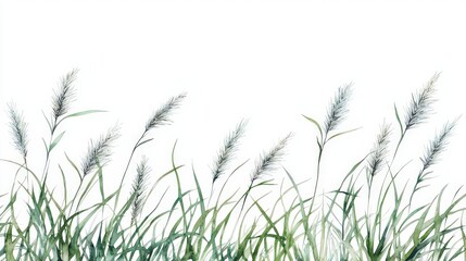 Vintage whimsical mezzotint close-up of Iowa farm grass, detailed texture in textile design style, isolated on white background with space for design elements.