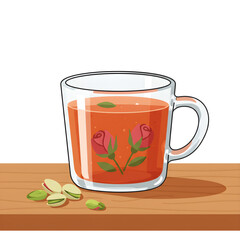 Soothing Herbal Tea Cup Illustration