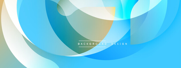 Abstract fluid shapes, blue tones dominate. Overlapping layers create dynamic visual effect. Modern design element for backgrounds.