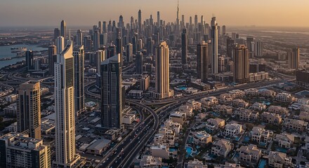 Fototapeta premium Exploring the beauty of Beautiful Dubai cityscape
