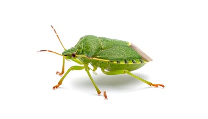 Close-up of a vibrant green insect (1)