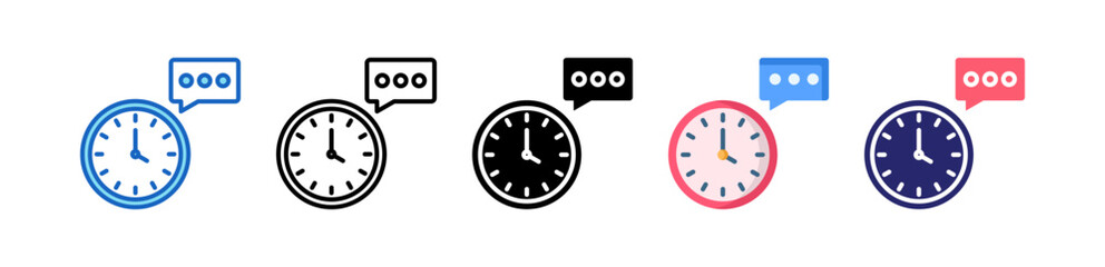 Obraz premium Chat Multiple Style Icon Set Collection. 