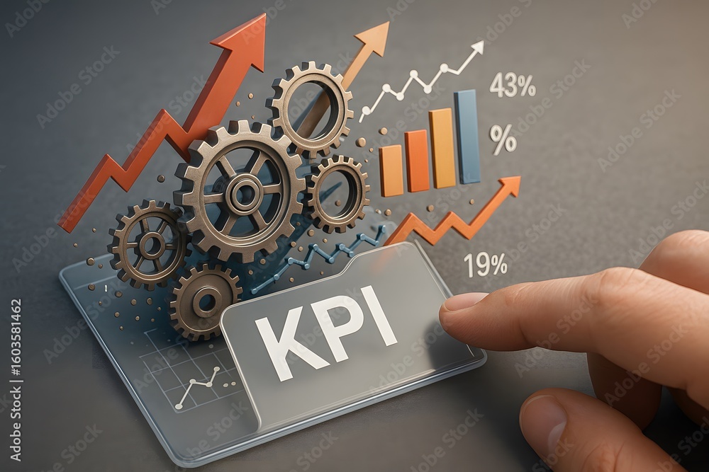 Poster understanding kpi metrics and business performance indicators for strategic decision making process