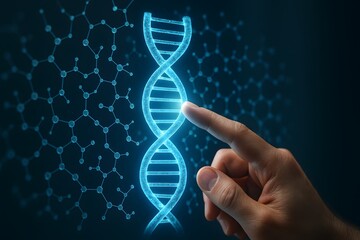 Dna research genetics science molecule biology medical healthcare technology innovation concept digital