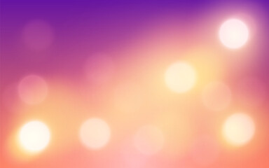 Romantic Bokeh Lights with Pink and Orange Gradient, Soft Dreamy Glow for Love and Celebration Designs, Background decoration.