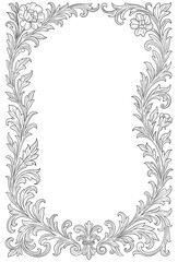 Royal scroll illustration for border and frame