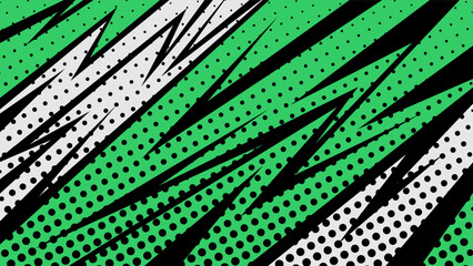 
sport halftone background in green and black
