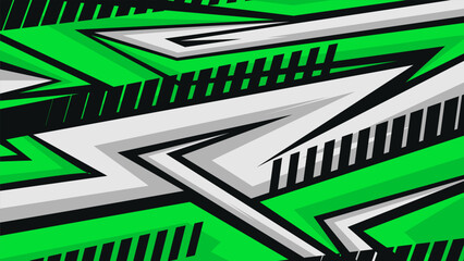 Car warp vector background, modern and simple green design