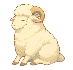 干支・未・ヒツジのイラスト