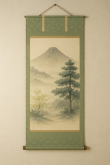 掛け軸のイラスト