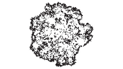 Clustered Dotted Blob on Transparent Backdrop - Versatile Design for Digital Projects