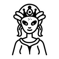 A hand drawn style icon depicting a tentacle flower

