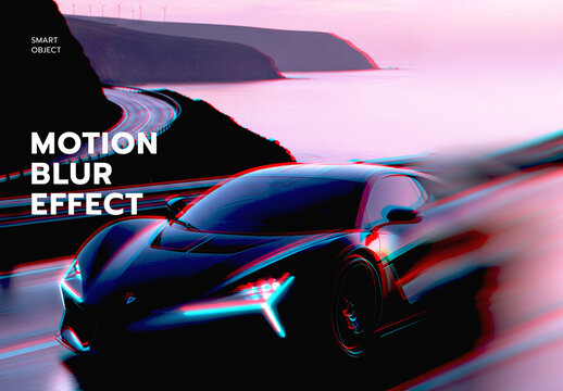 Motion Blur Sportscar Photo Effect