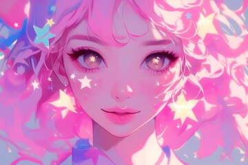 近未来的な女性キャラクター（デジタルアート・ファンタジー・異世界・壁紙）