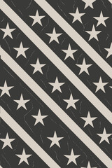 Beige stars and stripes pattern dark gray