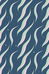 Wavy Aurora Borealis Pattern northern lights night