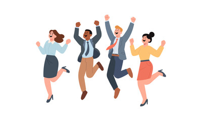 Business Professionals Celebrating a Success